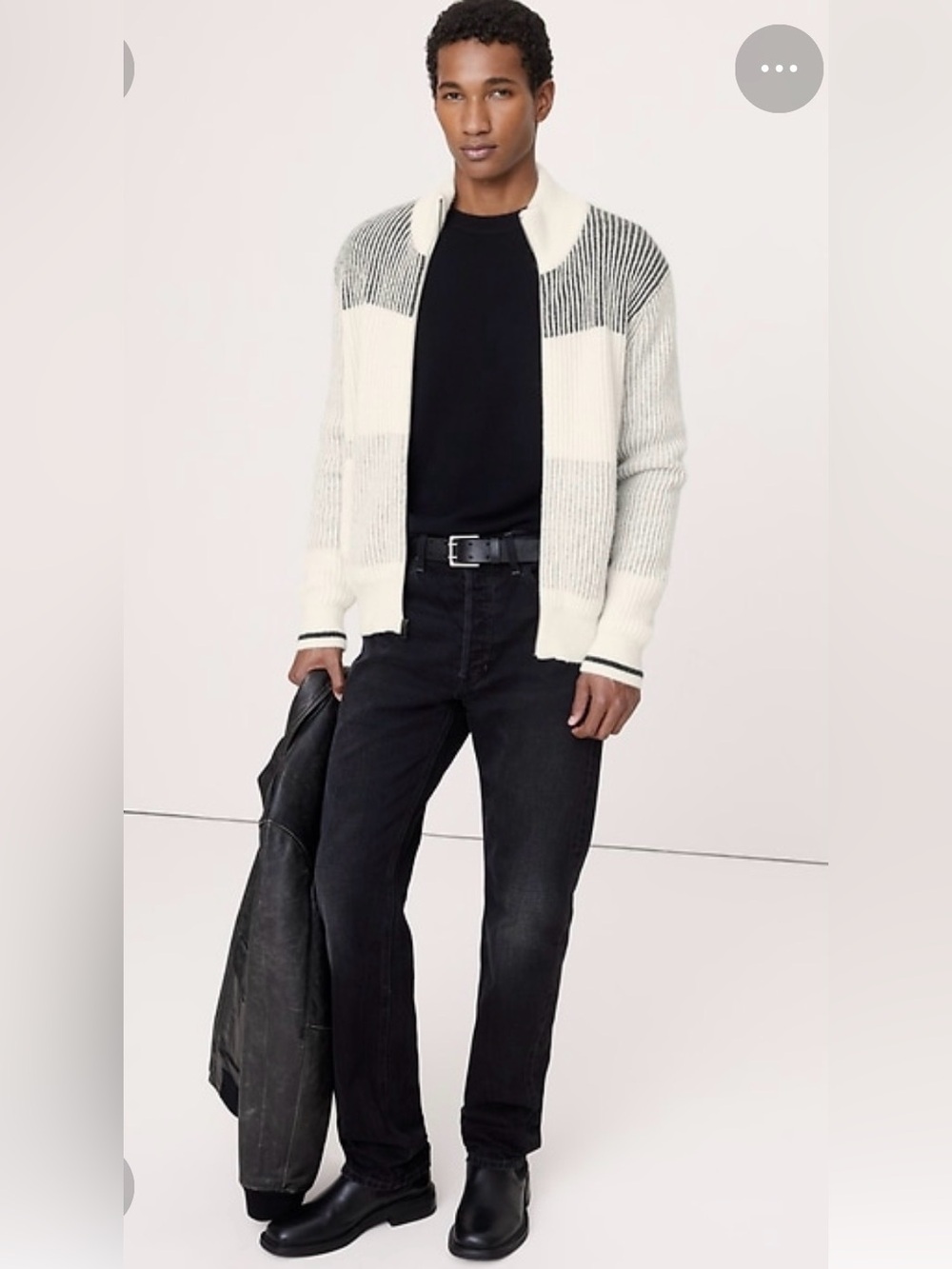 NWT Banana Republic Alpaca Wool Blend Sweater Jacket Sz Small.